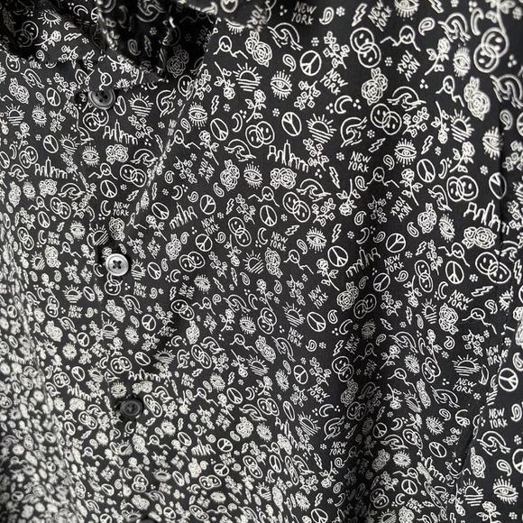 Abercrombie & Fitch Men’s Black & White Pattern Button Up Long Sleeve Size S - Picture 6 of 8